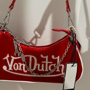 Red and white Von Dutch shoulder bag